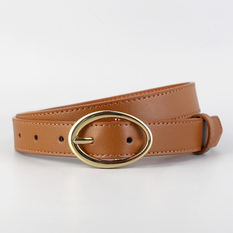 Ladies Leather Waist Belt With Alloy Buckle For Daily Casual And Outings