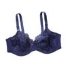 Ladies Rear Double-breasted Fixed Shoulder Strap Bra Sexy Lace Edge Comfortable Breathable Bra Full Cup Steel Rim Underwear