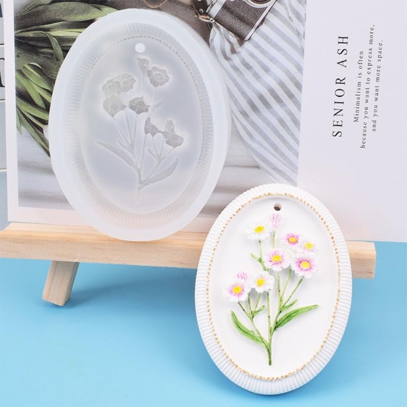 Silicone Candle Moulds Flower Shaped Soap Molds Hand-Making Supplies Non-stick Silicone Material for DIY Hand-Making