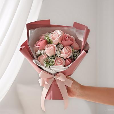 Ewige Rose Bündel Seifenblumenstrauß Valentinstag Geburtstag Überraschung Festival Geschenke für Mädchen Simulation Blume Großhandel