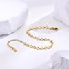 Adjustable Textured Disc Bracelet, Women's Stainless Steel Bohemian Simple Stackable Multi-Layer Jewelry
