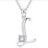 Fashionable Diamond Necklace In European and American 26 English Letters