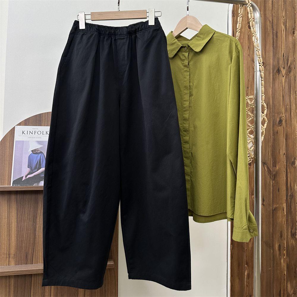 

Women s High-Waist Korean Harem Pants - Spring 2026, Cropped Scythe Shape, Elastic Waist, Casual Style 4XL (for 161-180 jin)