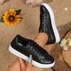 Fashion 2025 High Quality Ladies Shoes Lace-up Women's Vulcanize Shoes Fashion Outdoor Slip-Resistant Casual New Versatile Sneakers