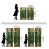 2-piece Set of High-definition Digital Printed Curtainbamboo Green Natural Style Curtain for Cross Border E commerceHome Decorat