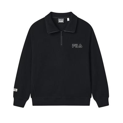 Fashion Versatile Loose Casual Polo Sweatshirt Unisex Sweatshirt F51U539207F-BK