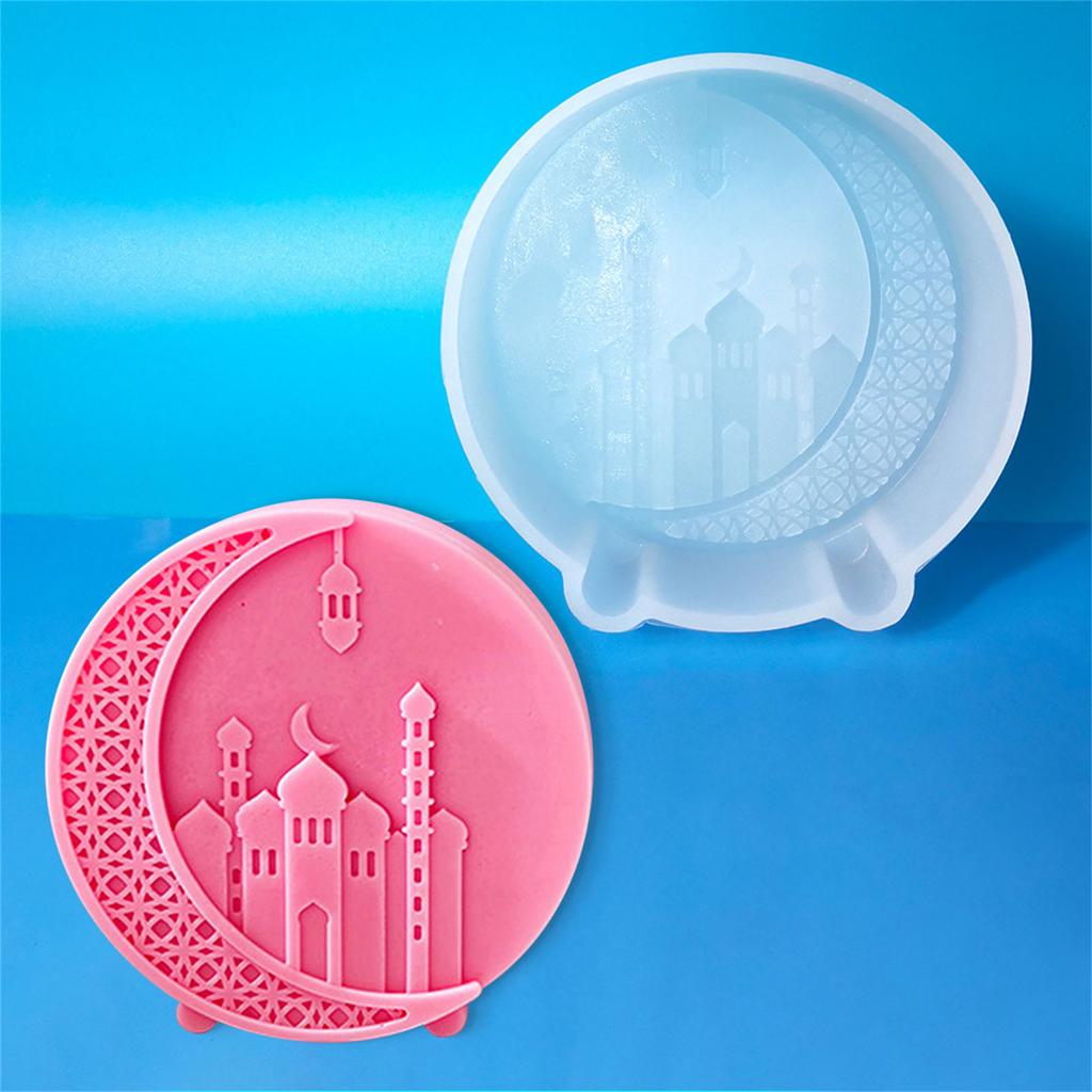 Moon Castle Silicone Mold Scented Candle Mold Festival Table Ornament Tool Plasters Craft Making Supplies Fondant Mold