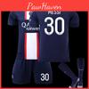 Paris Home Jersey Set Messi 30 Mbappe 7 Neymar 10 Polyester Soccer Kit