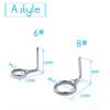 MNFT 12Pcs Stainless Steel Ring Eyes Repair DIY Eye Rings Fishing Rod Guide Replacement Repair Pole Guides Tips Rings