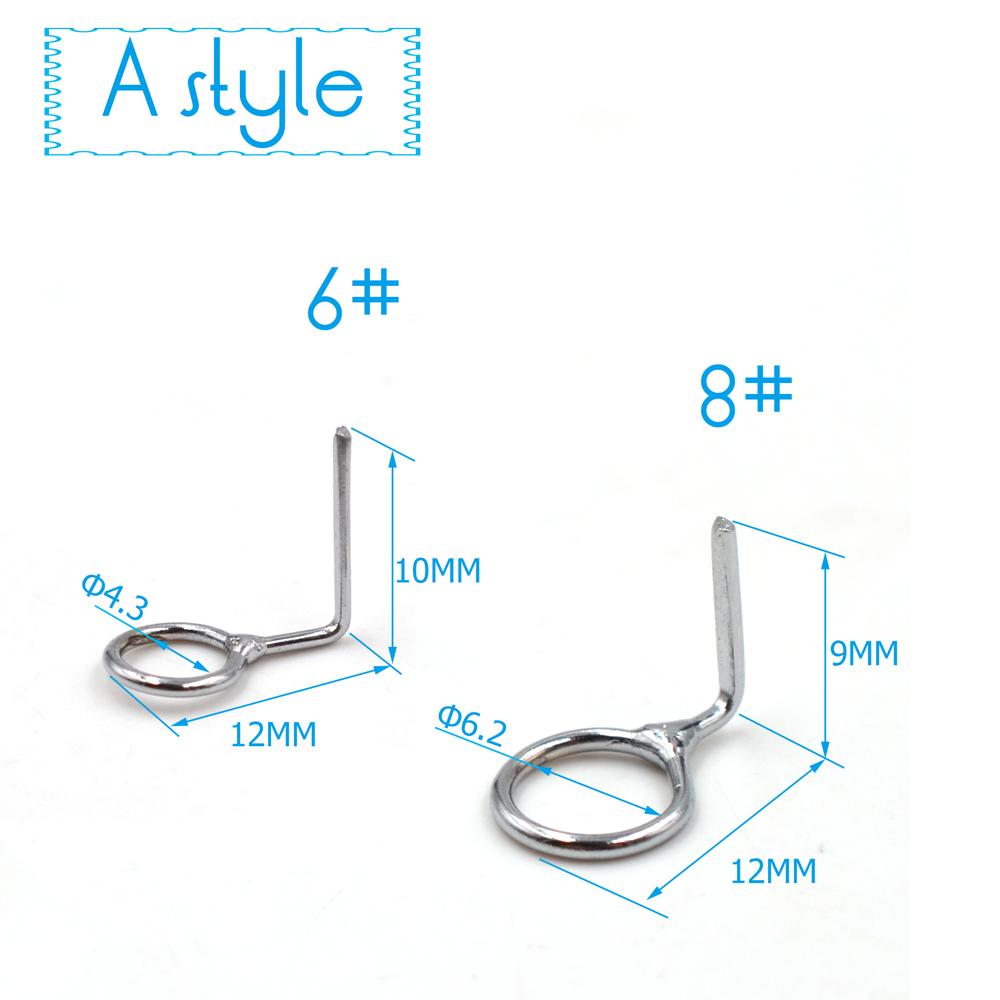 MNFT 12Pcs Stainless Steel Ring Eyes Repair DIY Eye Rings Fishing Rod Guide Replacement Repair Pole Guides Tips Rings