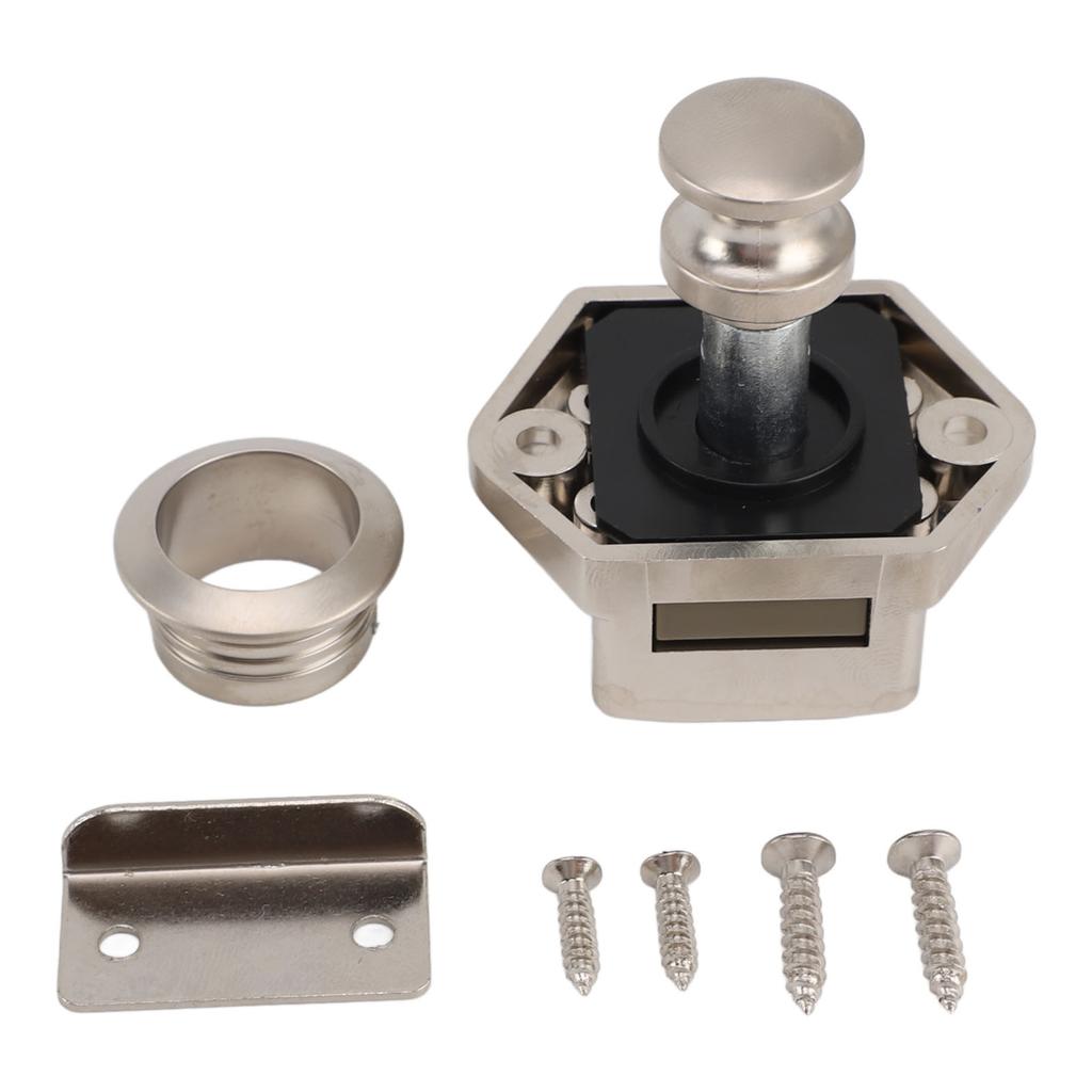 Push Button RV Cabinet Lock Zinc Alloy RV Cabinet Mini Push Button Latch Lock for Other Furniture