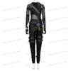 Kpop Cacciatori di Demoni Rumi Costume Cosplay Parrucca Pelle Nera Tuta da Battaglia Adulto Donne Cappotto Pantaloni Cintura Guanti Festa di Halloween