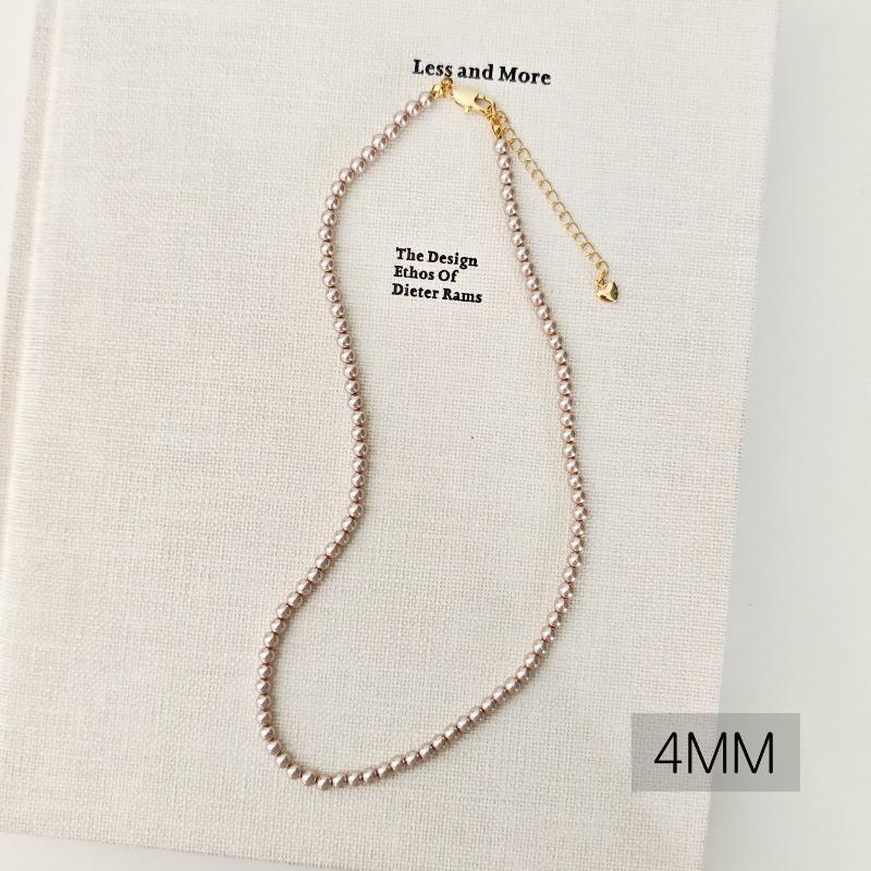 French round Shijia pearl necklace New Internet celebrity necklace Sweater chain Literary retro fashion necklace