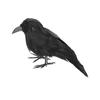 Realistic Faux Feather Crow Prop  Lifelike Black Bird Decoration for Halloween, Garden, Photography, Home Styling