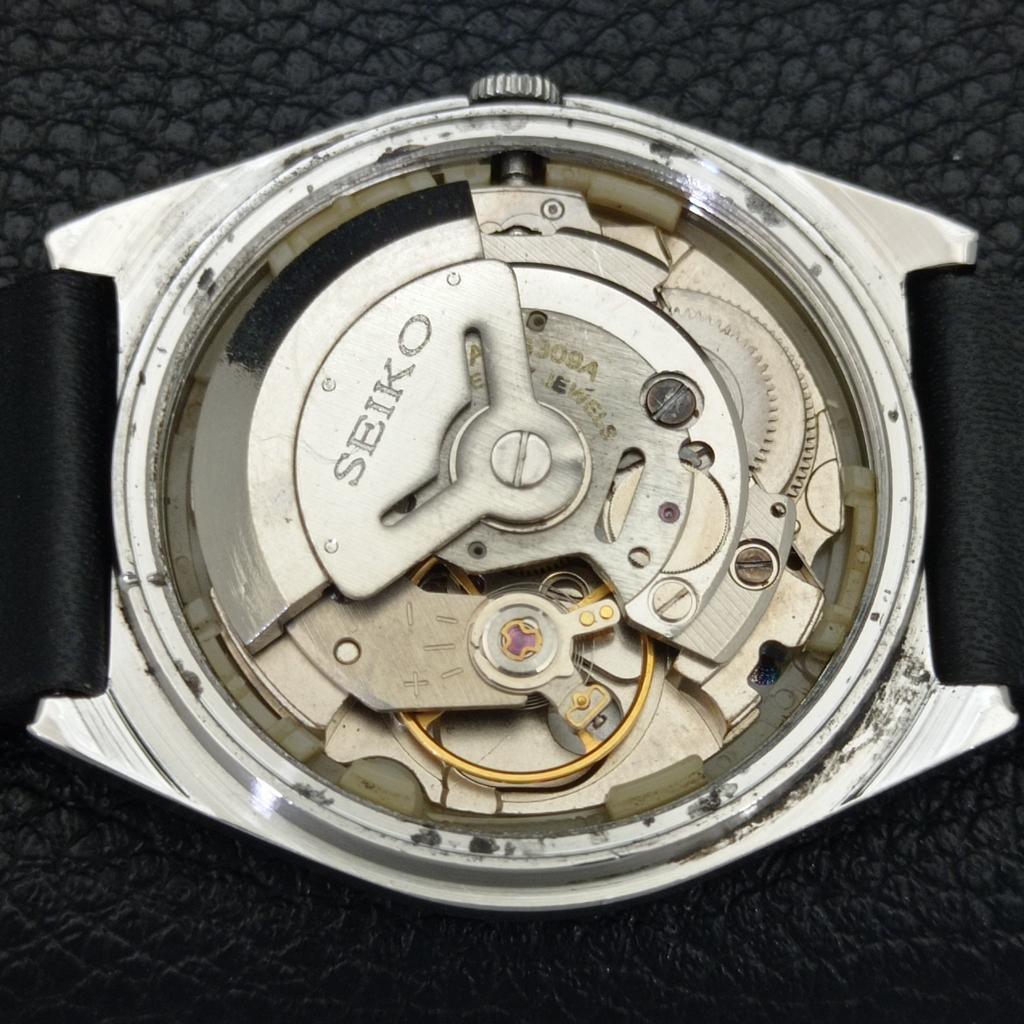 AUTOMATIC 6309A VINTAGE SEIKO 5 JAPAN MENS SILVER COLOR DIAL WATCH A701516-5 R206b-a701516
