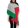 Winter Palestinian Scarf with Tassels for Religious Ceremonies Windproof Scarf