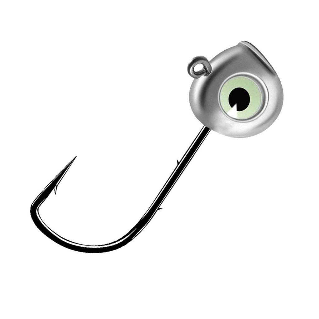 Proud Lake Anti-Snag Double Back Barb Root Soft Bait Lead Head Hook Fisheye Micro Lure Fishing Tackle.