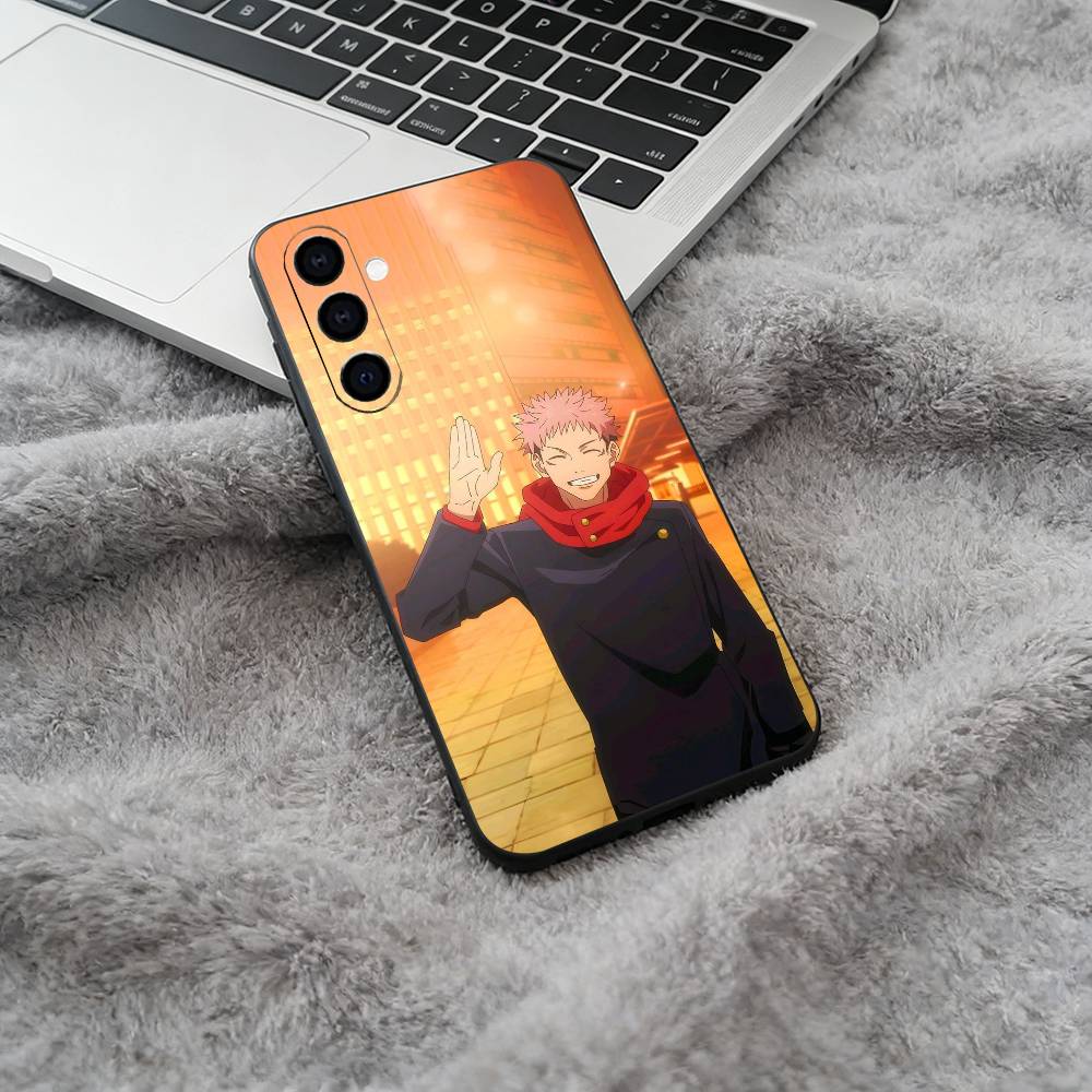 Anime main characters-Yuji Itadori Black Soft Silicone Phone Case for Samsung Galaxy A73, A71, A72, A70, A53, A52, A51