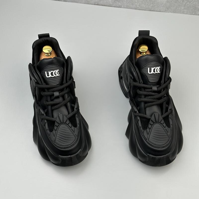 Student Sports Shoes Shock Absorption Thick Base Height Men's Sneakers Male Casual Shoes Leisure Thick Bottom Non-Slip Wear-resi