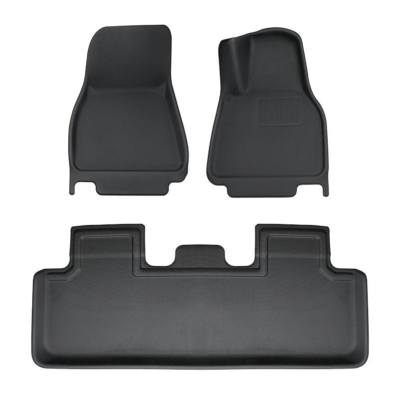 Non-Slip XPE TPE Floor Mats & Trunk Mat for Tesla Model 3/Y, Left & Right-Hand Drive, with Backrest & Foot Pads