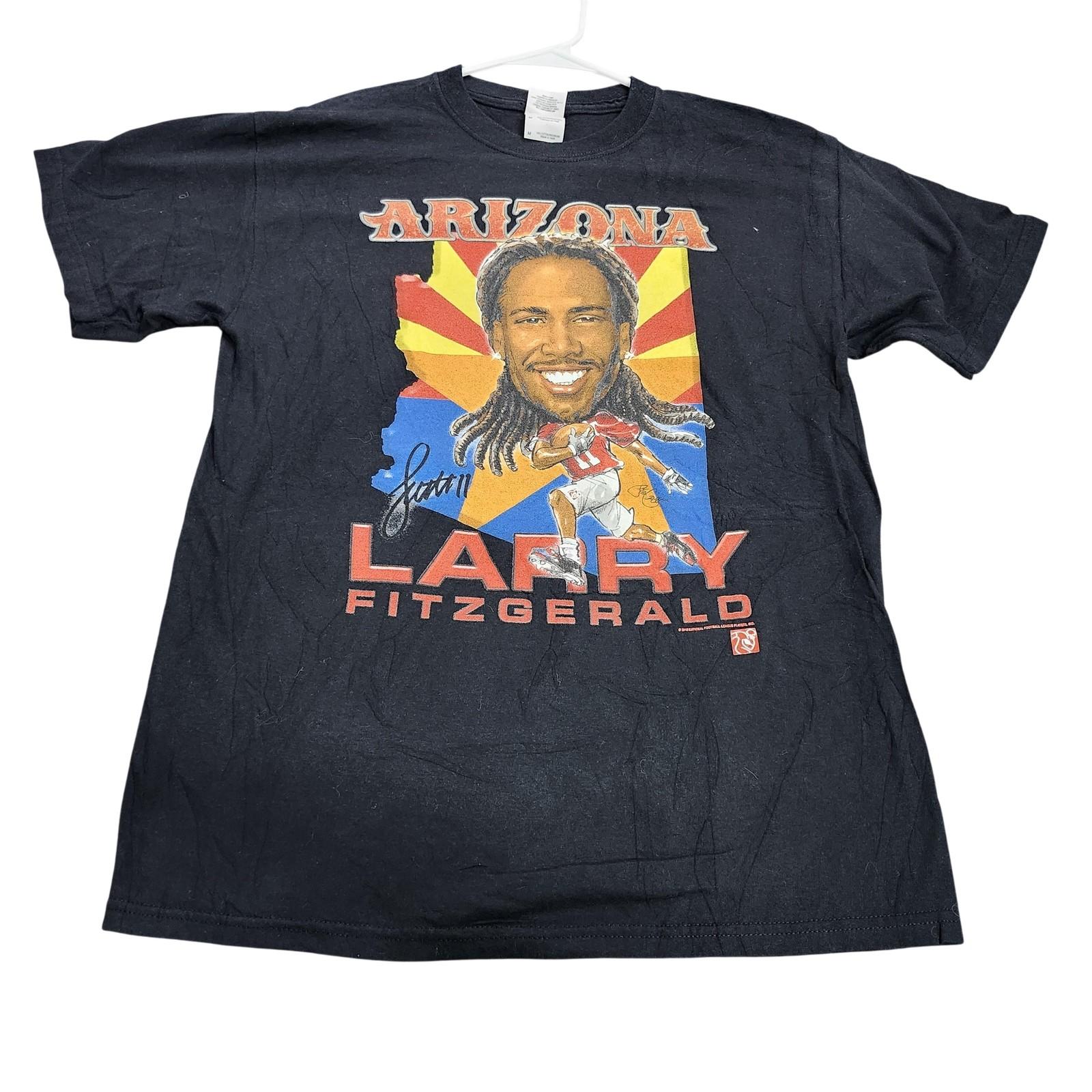 Larry Fitzgerald Arizona Cardinals Caricature Graphic Black Mens M Unisex T-Shirt M