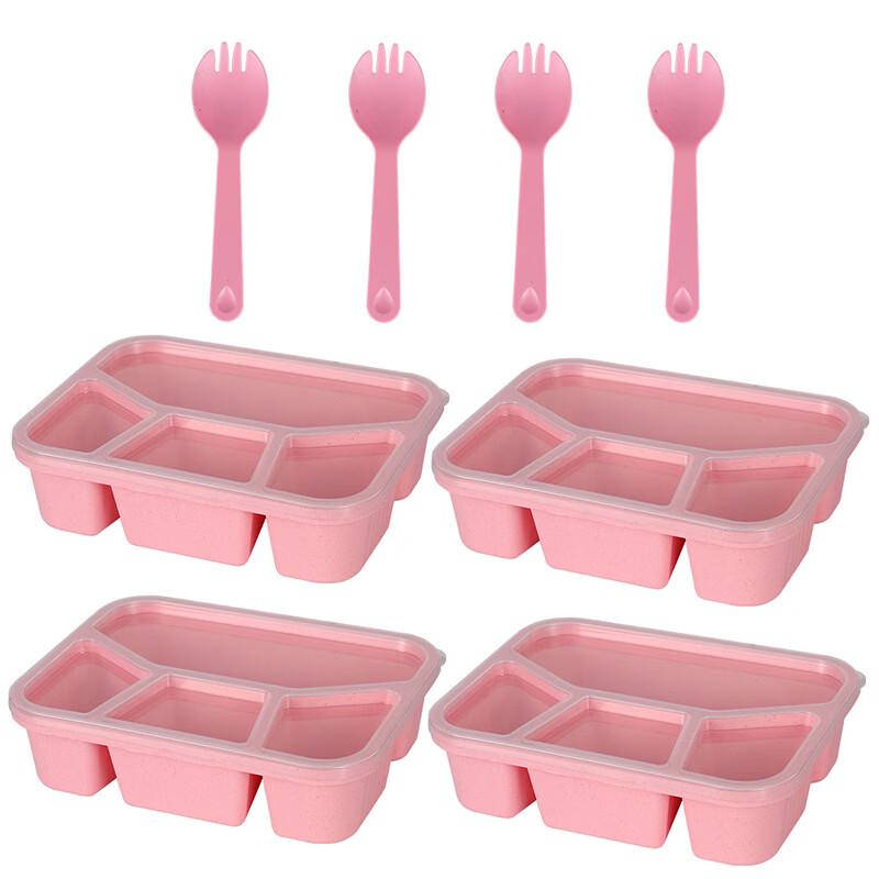 Wheat Straw 4-Compartment Bento Box