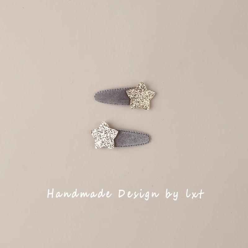 1 Pair Korean Style Glitter Star Hair Clips for Baby Girls Infant Soft BB Barrettes Children Hair Accessories Headwear