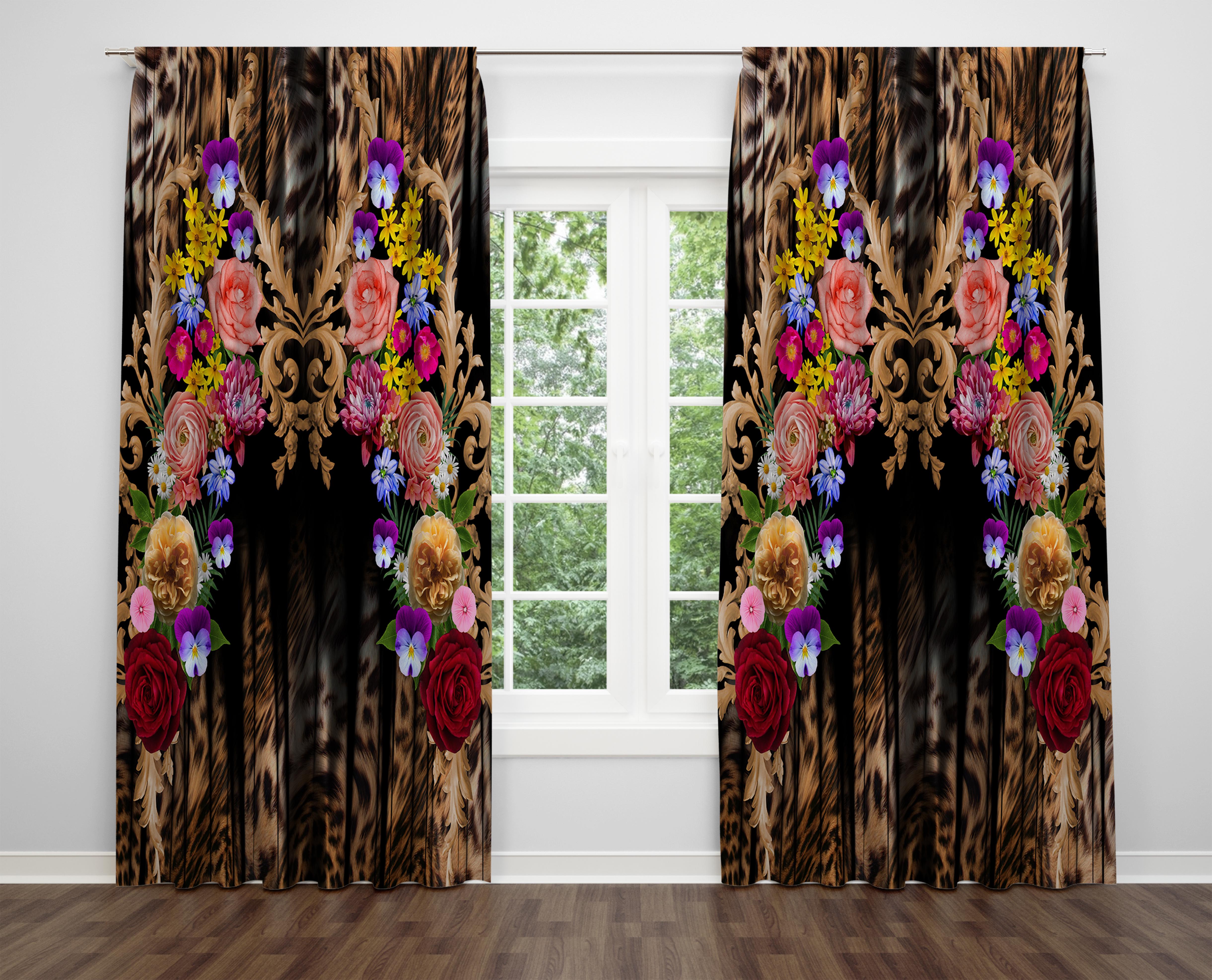 

Декоративний дизайн, високоякісна бавовняна тканина, ви можете вибрати одну або подвійну фіранку з крила 1 piece різнокольоровий