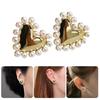 Charm Heart Ear Studs Unique Cartoon Jewelry Heart Earrings Alloy Texture Women Pendiente Present for Women and Girls