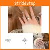 Stylish Geometric Open Adjustable Ring With Liquid Diamond Starburst Design For Women