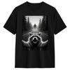 Funny Raccoon Selfie With Bigfoot Tshirt Summer Harajuku Tshirts Cotton O Neck Plus Size Clothing Short Sleeve Awesome Tops