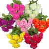 6-Head Artificial Rose Bouquet for Wedding and Decoration
