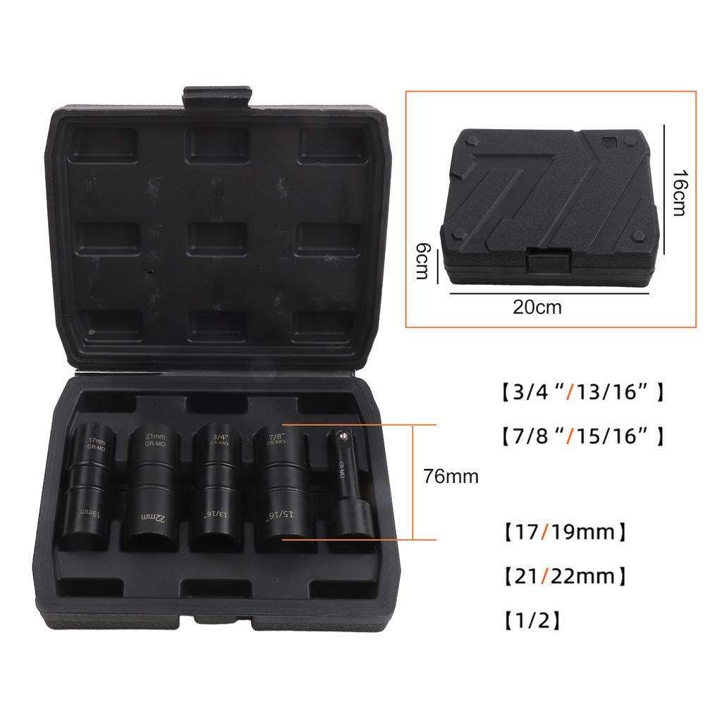 For Tire Changing Lug Nut Removal Tool Extension Bar 17mm 19mm Compatible With Power Tools Fits Common Lug Nut Sizes