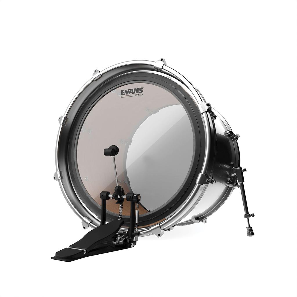 EVANS Bass Drum Head TT16EMAD 16" EMAD Clear Tom Hoop 1-Ply 10mil Ring
