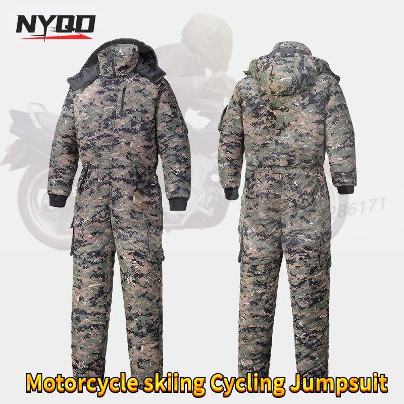 Wodoodporny kombinezon zimowy męski damski jednoczęściowy parka narciarska kombinezon sportowy outdoorowy kamuflażowa kurtka ciepłe kombinezony z kapturem