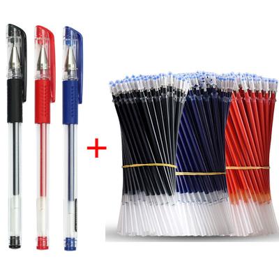 25 Pcs/Conjunto de canetas de gel recargas caneta esferográfica 0,5 mm ponta de bala de escritório tinta preta/azul/vermelha material de papelaria escolar suprimentos de escrita