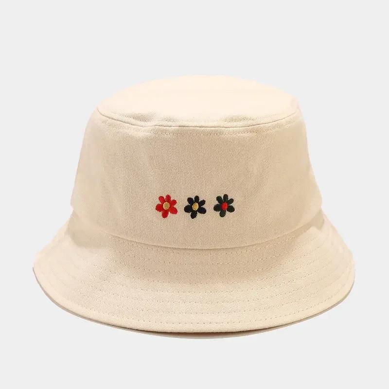 Spring and Summer Cotton Embroidery Bucket Hat Fisherman Hat Outdoor Travel Sun Cap for Men and Women 94