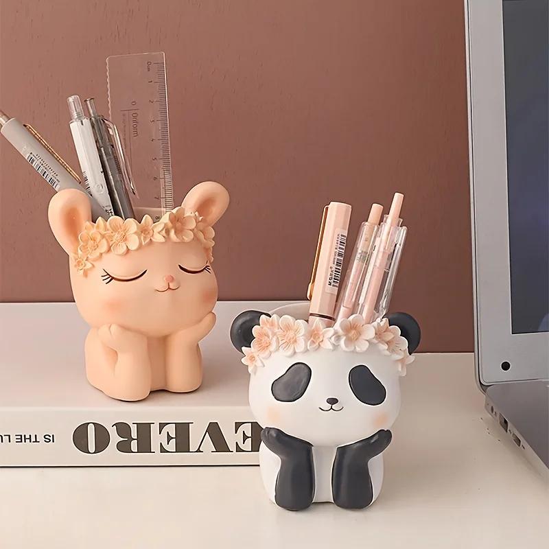 Animal Succulent Flowerpots Desktop Decoration Home Cartoon Bonsai Resin Succulent Small Flowerpots Micro-landscapes Flower Pots
