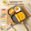 ASD Non-Stick Frying Pan with Three Holes for Steak And Eggs, Breakfast Burger Pan, 18CM, for Open Flame K12