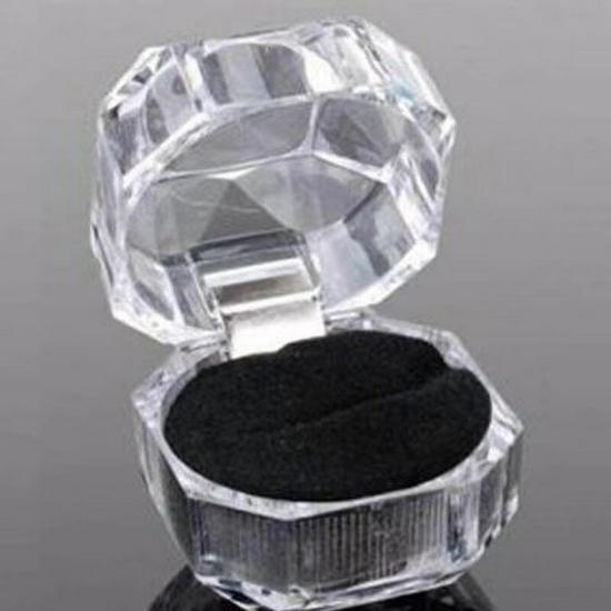 

Compact Transparent Acrylic Jewelry Box for Rings and Earrings