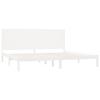 Solid Wood Bed White 200x200 Cm