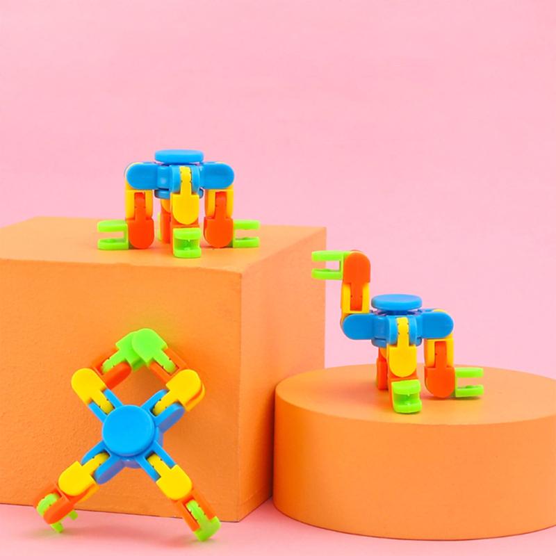 Intelligence Diy Rotary  Gyro  Fingertip  Interactive  Toy, Four-corner Chain Desktop Stress Relief