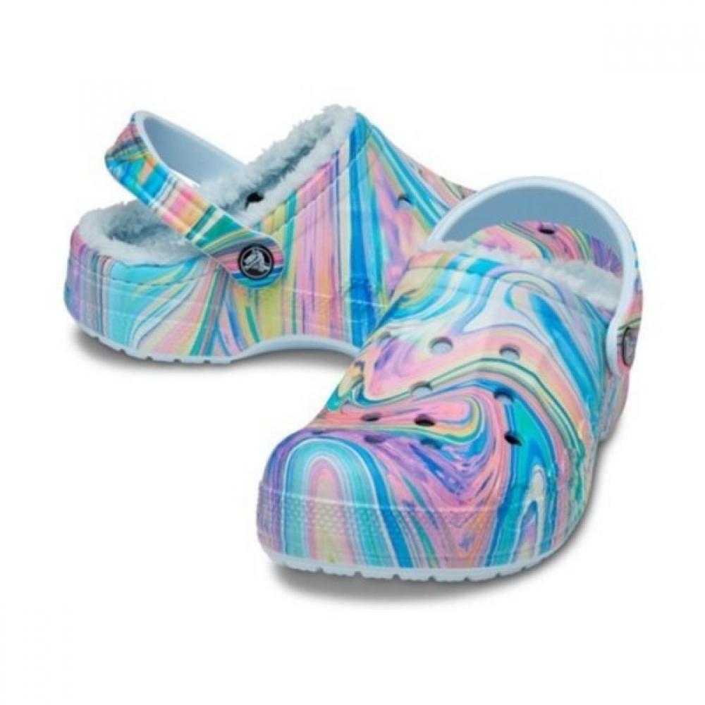 Crocs Clog Mineral Blue Multi Baya Lined Print