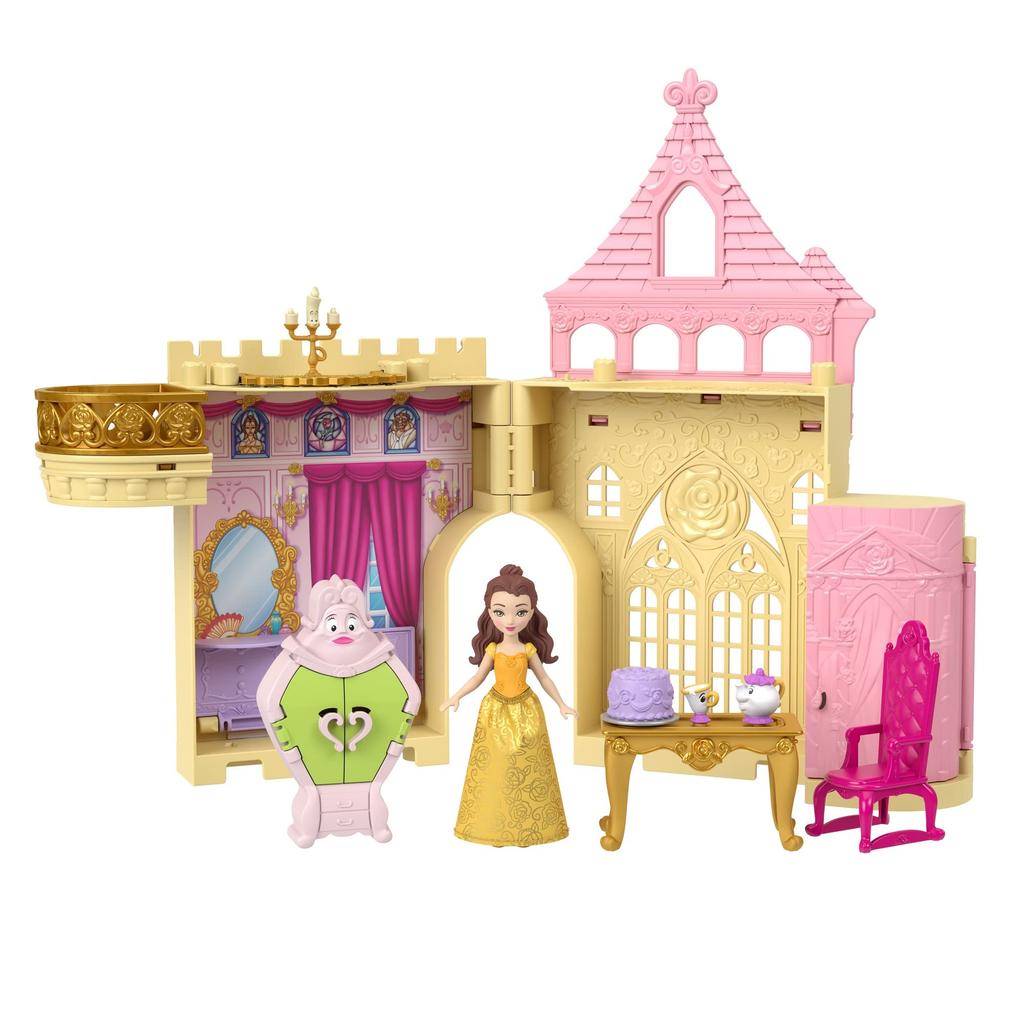 Disney  Disneyprinsessan Belle och slottet (Stapelbar minidocka i slottserien) [Klä-på-docka, slott] [Hus, tillbehör medföljer] [Åldrar 3 och]