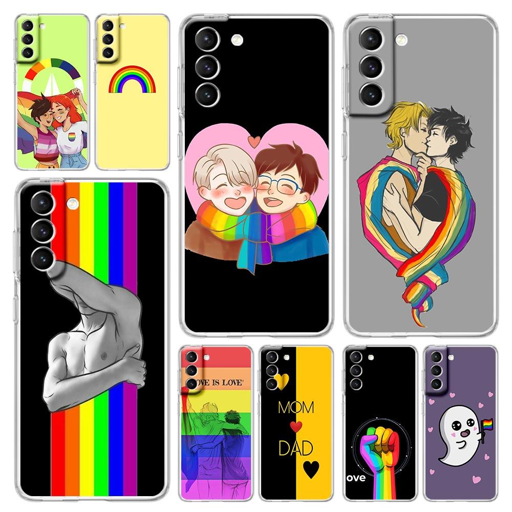 

Чохол для LGBT Gay Rainbow для Samsung Galaxy S22 5G S20 Ultra S21 FE 5G S10E S9 S8 S10 Plus Note 20 10 М’яка прозора задня кришка Samsung S8