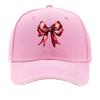 Glossy Red Ribbon Bow Illustration Graphic Sandwich Baseball Cap Unisex Women Sun Cap Outdoor Workouts Hat