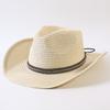 Popolare cappello da cowboy western classico europeo e americano intrecciato in paglia per uomo e donna moda outdoor stile OL cappello a cilindro intrecciato
