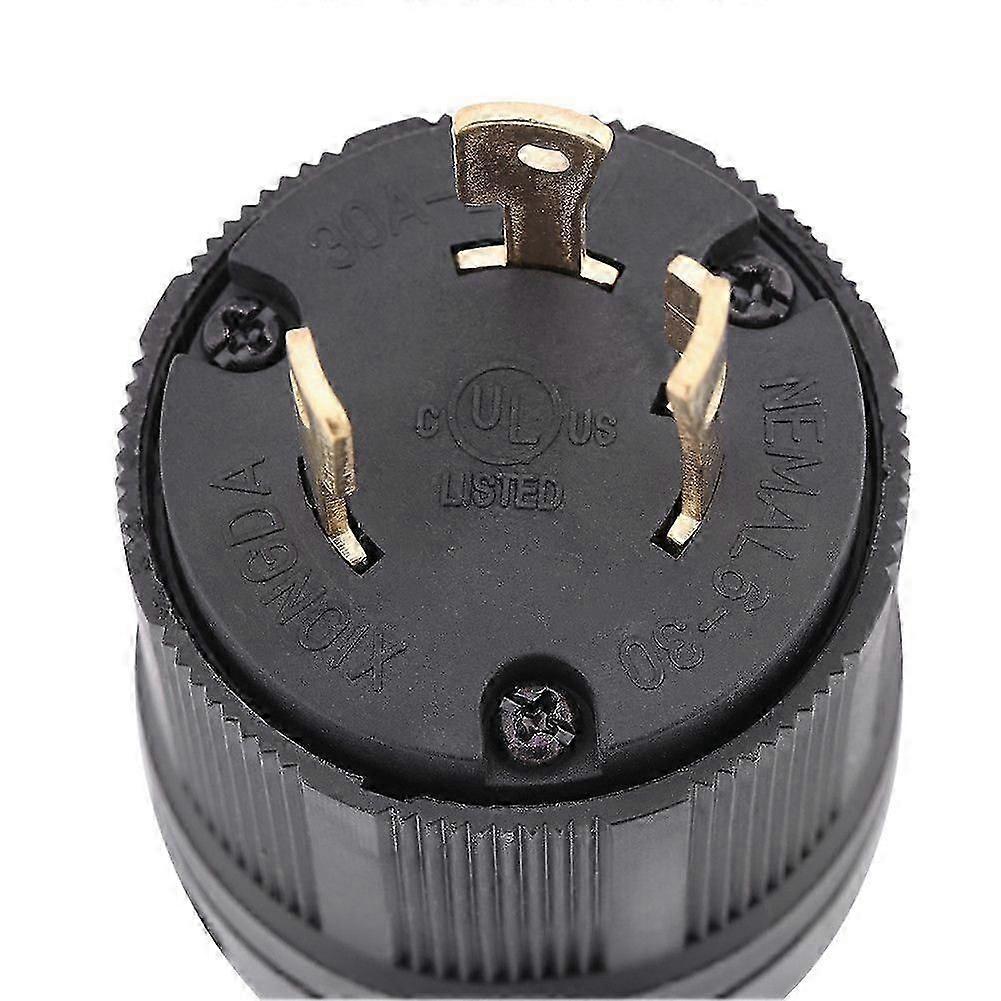 NEMA L6-30P 30A 250V 3 Wire Twist Lock Electrical Plug Connector