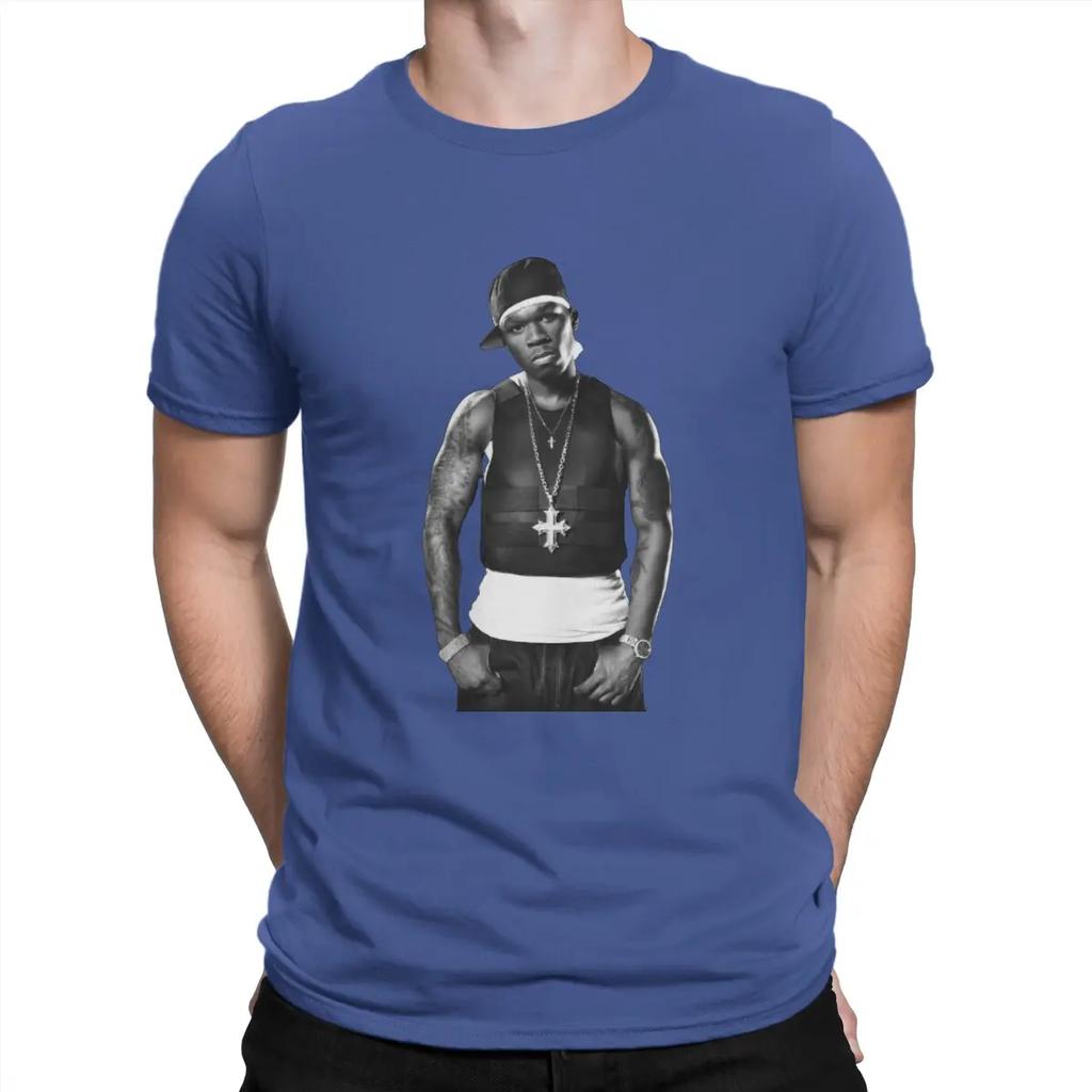 Beliebtes amerikanisches Rap-Sänger T-Shirt für Herren 50 Cent Mode 100% Baumwolle T-Shirts Rundhals Kurzarm T-Shirts Geschenkidee Oberteile