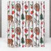 180x200cm Bath Curtain with 12 Hooks for Christmas Decoration